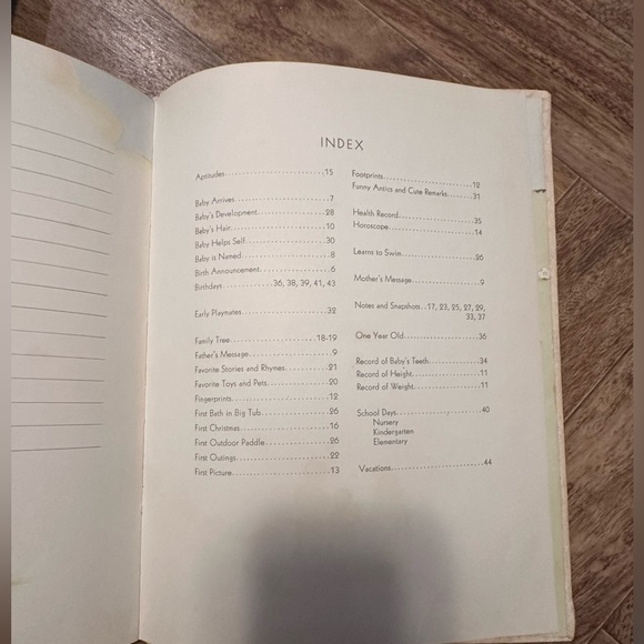 Lucile Patteson / BABY BOOK PRECIOUS MOMENTS OF BABY DAYS 1939 - Picture 3 of 6